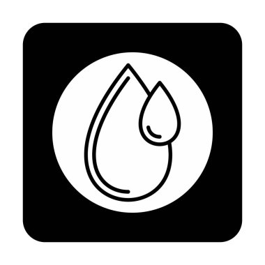 su damlası ağ simgesi, vektör illüstrasyonu 