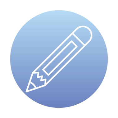 Düz kalem. Web simgesi basit illüstrasyon