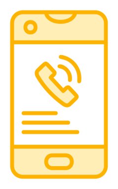 Basit bir telefon görüşmesi. simge vektör illüstrasyon tasarımı