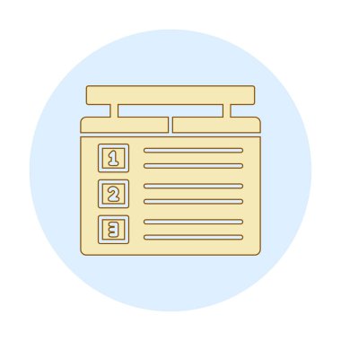 Puan tahtası web simgesi, vektör illüstrasyonu 