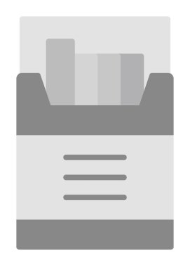 Sigara Kutusu Web simgesi, vektör illüstrasyonu 