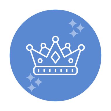 Taç. Web simgesi basit illüstrasyon