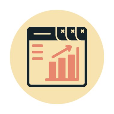 büyüme grafik simgesini, vektör çizim