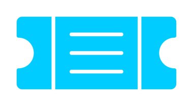 bilet simgesi, vektör illüstrasyonu basit tasarım