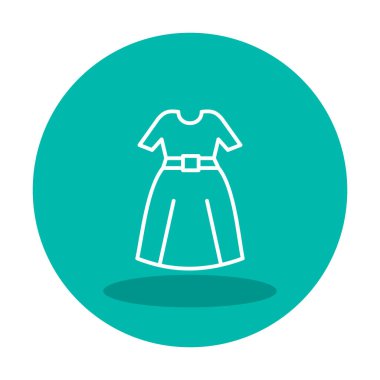elbise web simgesi, vektör illüstrasyonu