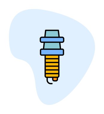 Buji simgesinin vektör illüstrasyonu