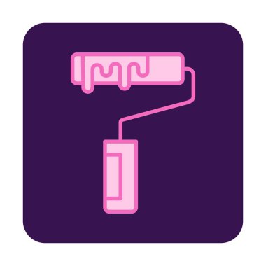 Modern Paint Roller simgesinin vektör çizimi              
