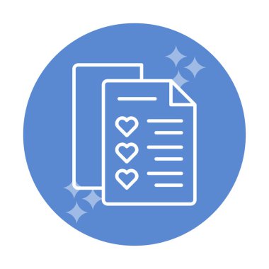 Dilek listesi. Web simgesi basit illüstrasyon 