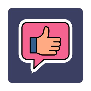 başparmak yukarı Web simgesi, vektör çizim                   