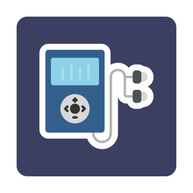 Mp3 Oynatıcısının düz vektör çizimi