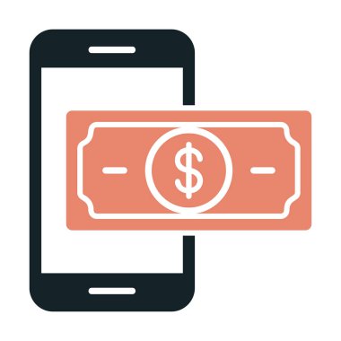 Basit Çevrimiçi Ödeme simgesi, vektör illüstrasyonu