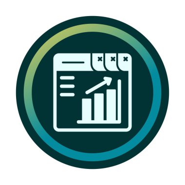 büyüme grafik simgesini, vektör çizim