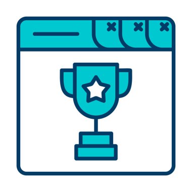 kupa ikonu vektör illüstrasyon tasarımı