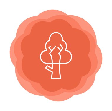 ağaç simgesi basit resimleme