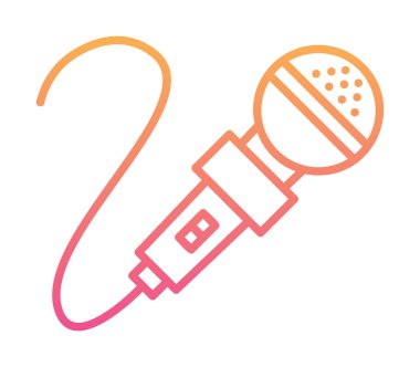 mikrofon web simge vektör çizim           