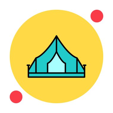 kamp çadırı ikonu vektör illüstrasyonu