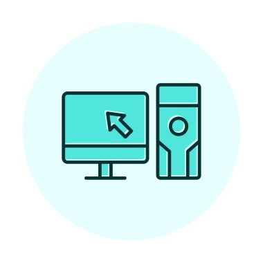 kişisel bilgisayar simgesi, vektör illüstrasyonu basit tasarım