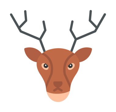 Geyik. Web simgesi basit illüstrasyon