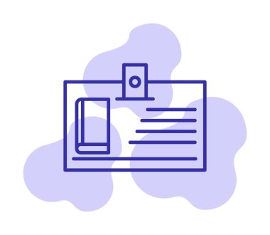 Kütüphane kartı simgesi, vektör illüstrasyonu