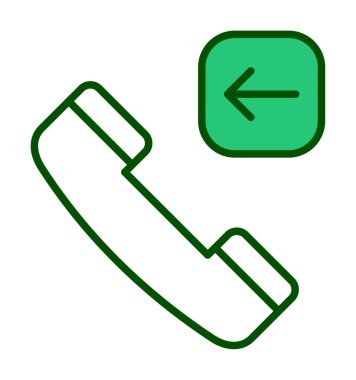 düz gelen çağrı simgesi vektör çizimi