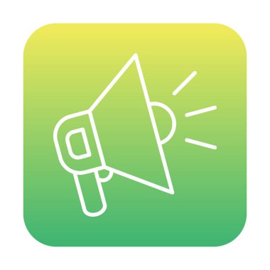 megafon ikonu. Hoparlör vektör illüstrasyonu. düz dizayn