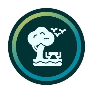 Yedek vektör renk simgesine sahip park 