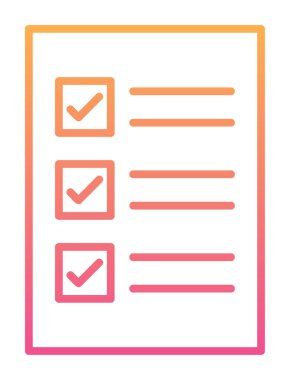 Kontrol Listesi web simgesi, vektör illüstrasyonu 