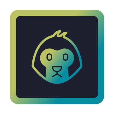  maymun arka planda izole. vektör