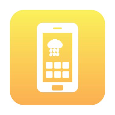 Cep telefonu web simgesi, vektör çizim