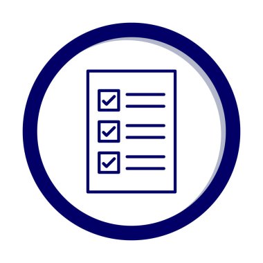 Kontrol Listesi web simgesi, vektör illüstrasyonu 