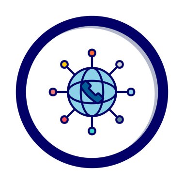 Basit ağ simgesi, vektör illüstrasyonu