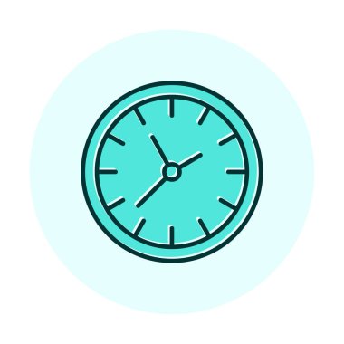 Saat simgesi, vektör illüstrasyonu, zaman simgesi 