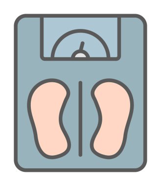 Basit Ağırlık Ölçekleme simgesi, vektör illüstrasyonu