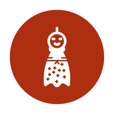 Teru Teru Bozu simgesi, vektör çizimi