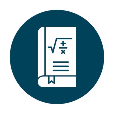 Matematik kitabı. Web simgesi basit illüstrasyon                         