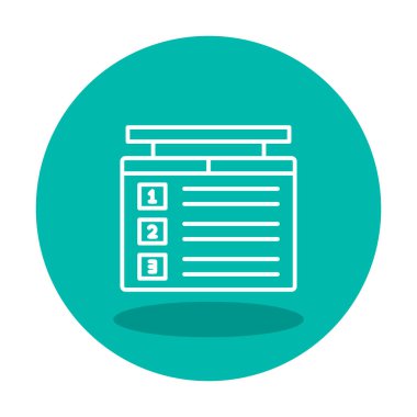 Puan tahtası web simgesi, vektör illüstrasyonu 