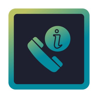 Basit çağrı bilgi simgesi, vektör illüstrasyonu