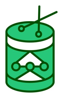 Davullar web simgesi, vektör illüstrasyonu