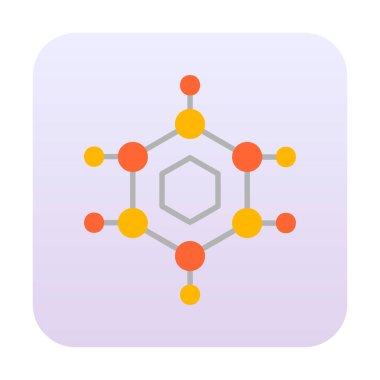 Basit Nanoteknoloji simgesi, vektör illüstrasyonu