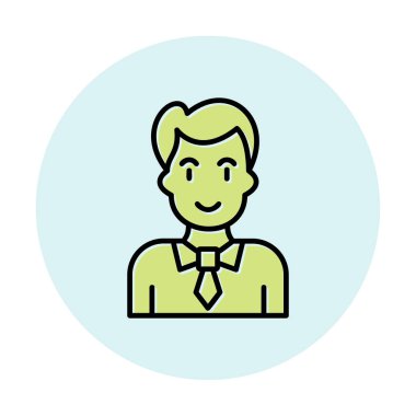 Profesör Web simgesi, vektör illüstrasyonu