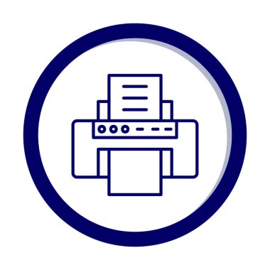 Yazıcı simgesi vektör illüstrasyonu