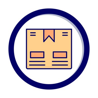 Taşıma Kutusunun vektör illüstrasyonu modern simge                             