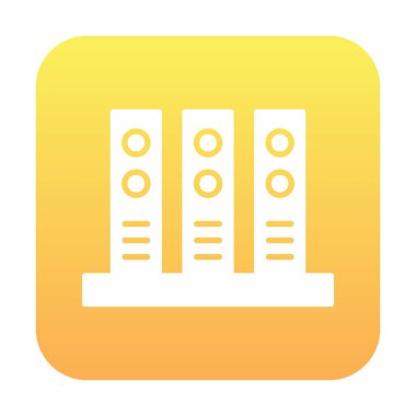 Ofis klasörleri simgesi, vektör illüstrasyonunu arşivle 