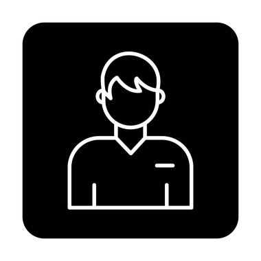 Erkek kullanıcı simgesi. Vektör çizim