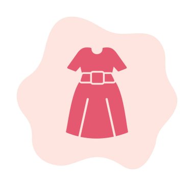 elbise web simgesi, vektör illüstrasyonu