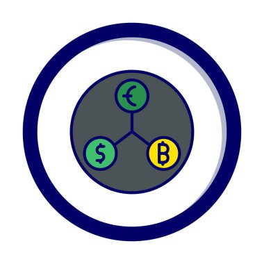 Basit Blockchain simgesi, vektör illüstrasyonu