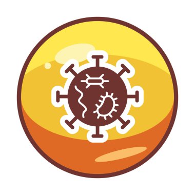 covid-19 parçacık işareti, vektör çizimi, virüs simgesi