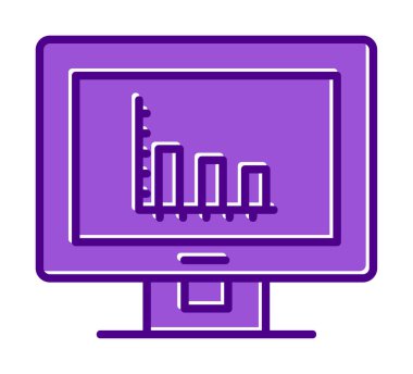 Basit Analitik simge, vektör illüstrasyonu