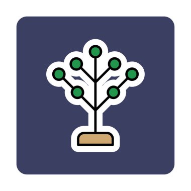 Basit filogenetik simge, vektör illüstrasyonu