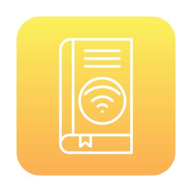 Wifi kitap ikonu vektör illüstrasyonu